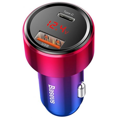 Baseus Car Charger Magic Series PPS digital display (Type-C PD+Intelligent QC) 45W Red (CCMLC20C-09)