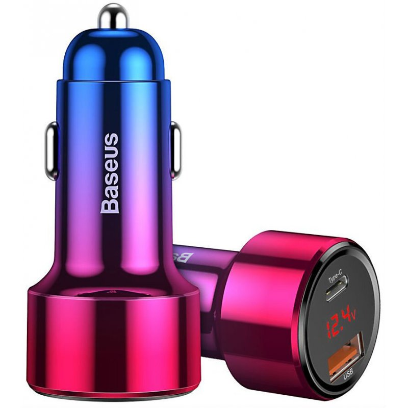 Baseus Car Charger Magic Series PPS digital display (Type-C PD+Intelligent QC) 45W Red (CCMLC20C-09)