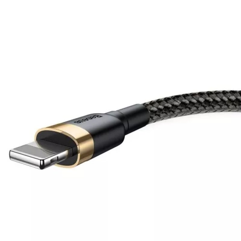 Baseus Lightning Cafule Cable 2A, 3m Gold/Black (CALKLF-RV1)