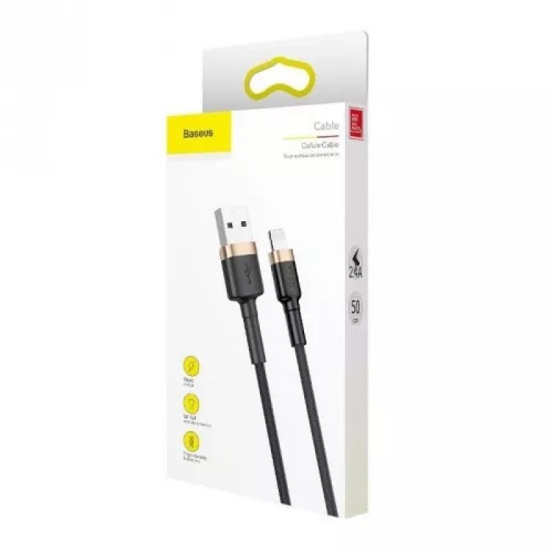 Baseus CALKLF-RV1 lightning cable 3 m Gold, Black