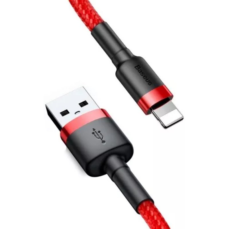 Baseus Lightning Cafule Cable 2A, 3m Red/Red (CALKLF-R09)
