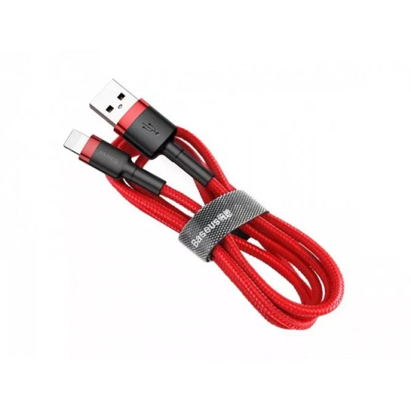 Baseus Lightning Cafule Cable 2A, 3m Red/Red (CALKLF-R09)