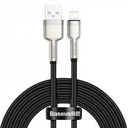 Baseus Lightning Cafule Series Metal data cable 2.4A 2m Black (CALJK-B01)