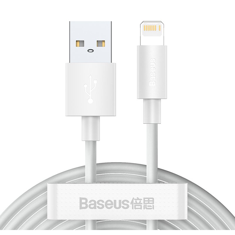 Baseus TZCALZJ-02 câble de téléphone portable Blanc 1,5 m USB A Lightning
