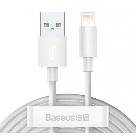Baseus TZCALZJ-02 câble de téléphone portable Blanc 1,5 m USB A Lightning