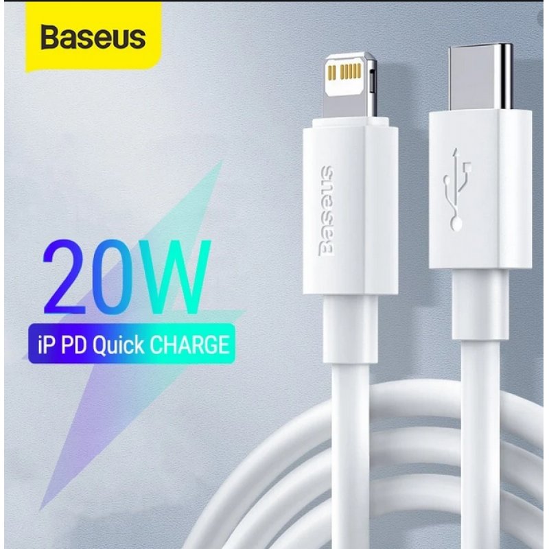 Baseus TZCATLZJ-02 câble Lightning 1,5 m Blanc