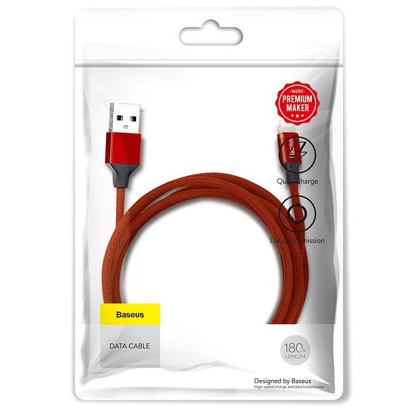 Baseus Lightning Yiven Apple Cable 2A 1.8m Red (CALYW-A09)