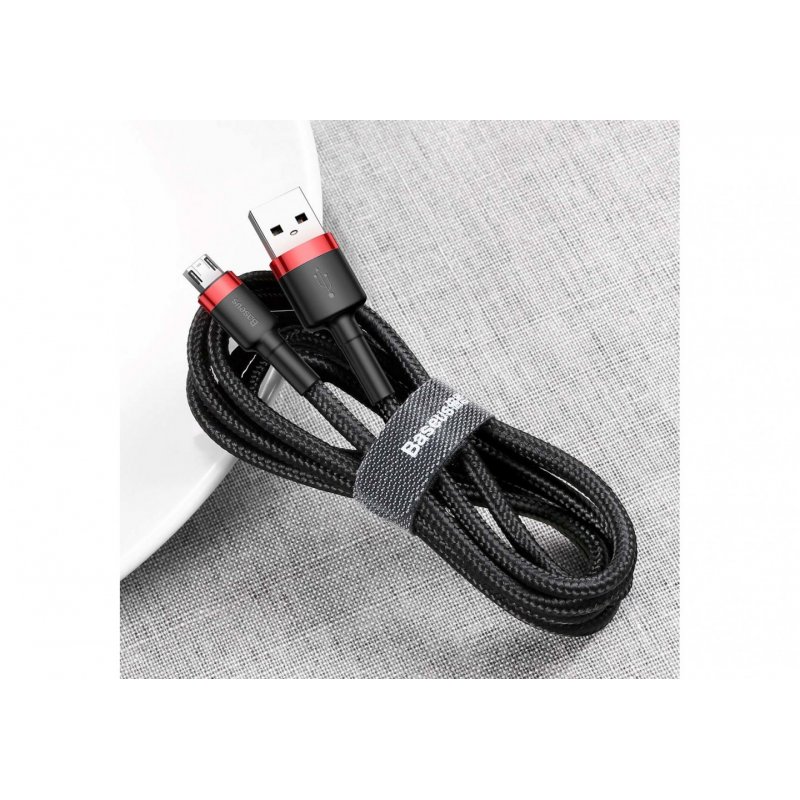 Baseus Micro USB Cafule Cable 1.5A 2m Red + Black (CAMKLF-C91)