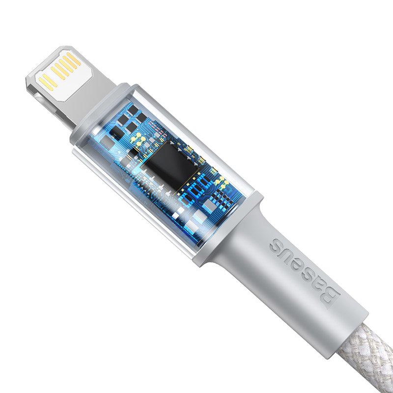 Baseus Type-C - Lightning High Density Braided Fast charging cable PD 20W 1m White (CATLGD-02)