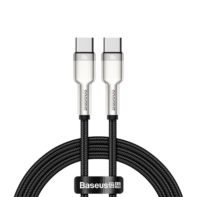 Baseus Type-C - Type-C cable Tungsten Gold Fast charging and data 100W (20V/5A) 2m Black (CATWJ-A01)