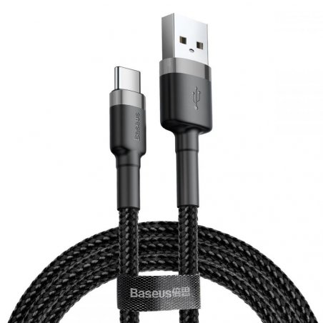 Baseus Type-C Cafule Cable 2A 2m Gray + Black (CATKLF-CG1)