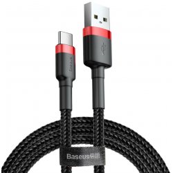 Baseus Type-C Cafule cable 2A 2m Red + Black (CATKLF-C91)
