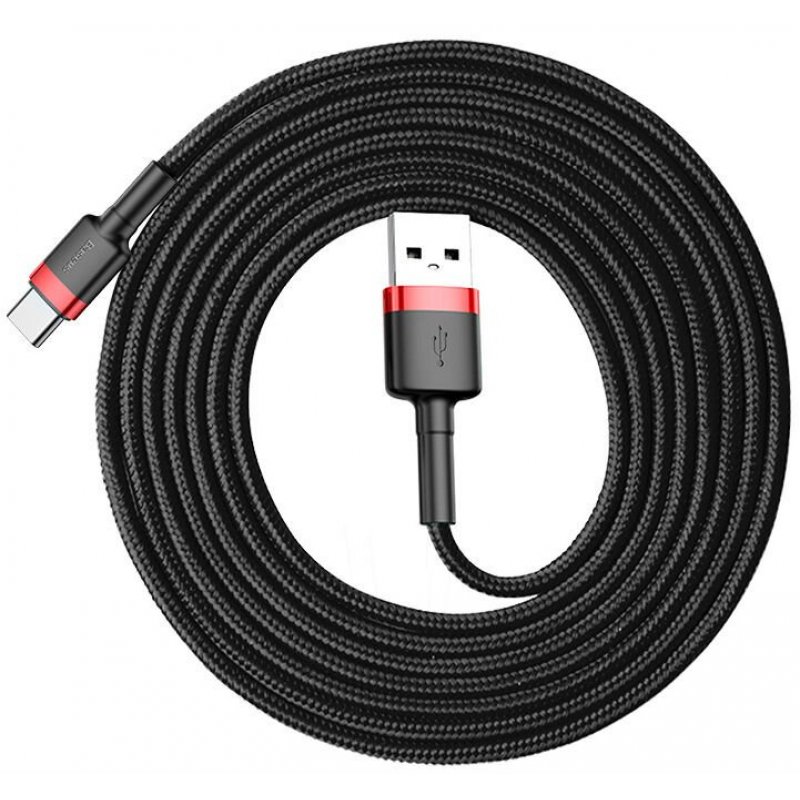 Baseus Type-C Cafule cable 2A 2m Red + Black (CATKLF-C91)