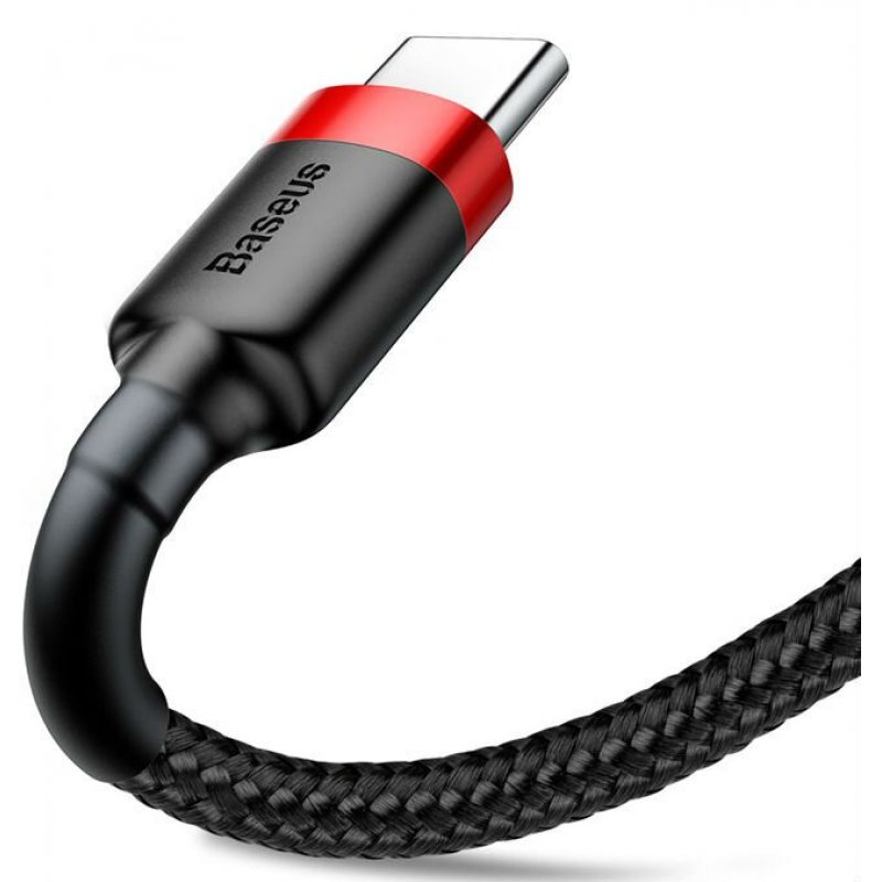 Baseus Type-C Cafule cable 2A 2m Red + Black (CATKLF-C91)