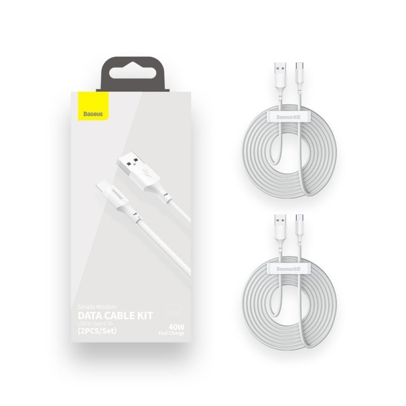 Baseus TZCATZJ-02 câble USB 1,5 m USB A USB C Blanc