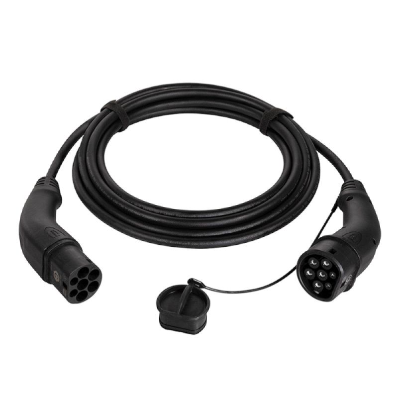 LogiLink E-Auto Ladekabel Typ 2 - 3-phasig - 22 kW - 32 A - 5 m