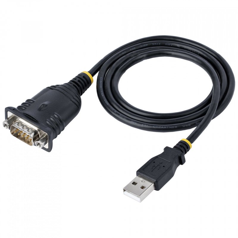 StarTech.com Adaptateur USB vers Série de 1m - Convertisseur DB9 Mâle vers USB - Adaptateur USB RS232, Prolific IC - C