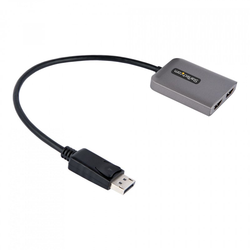StarTech.com DP to Dual HDMI MST HUB - Dual HDMI 4K 60Hz - DisplayPort Multi Monitor Adapter with 1ft / 30cm cable - DP 