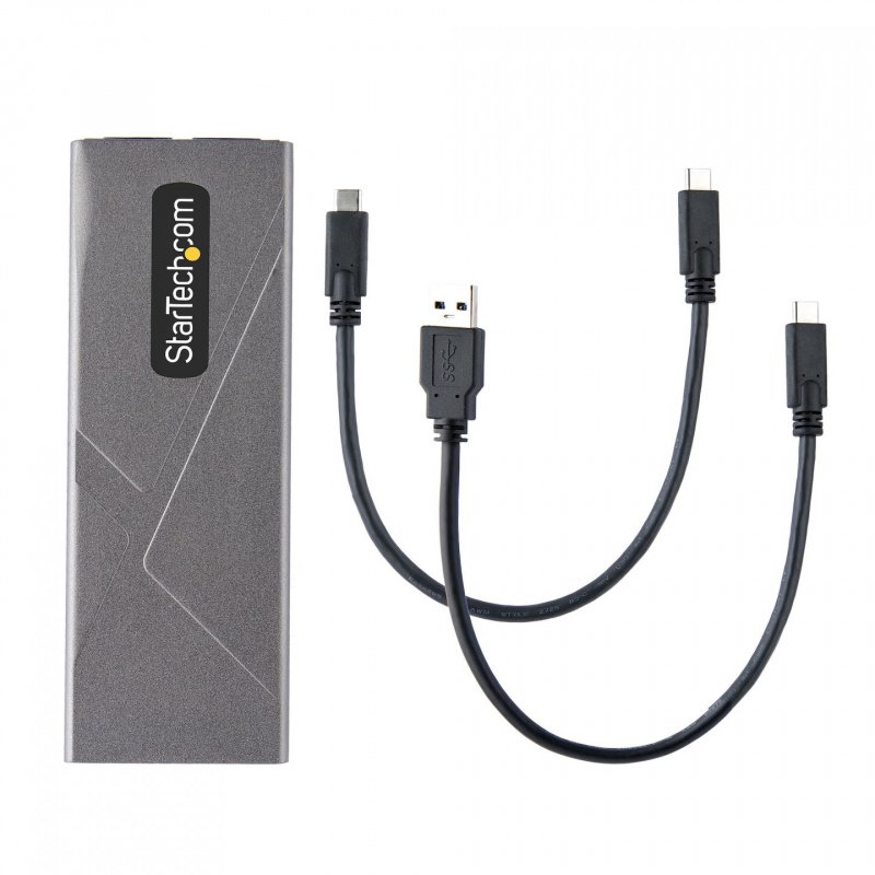 BOITIER EXTERNE SSD M.2 NVME/S ATA - CABLES HOTES USB-C + USB A