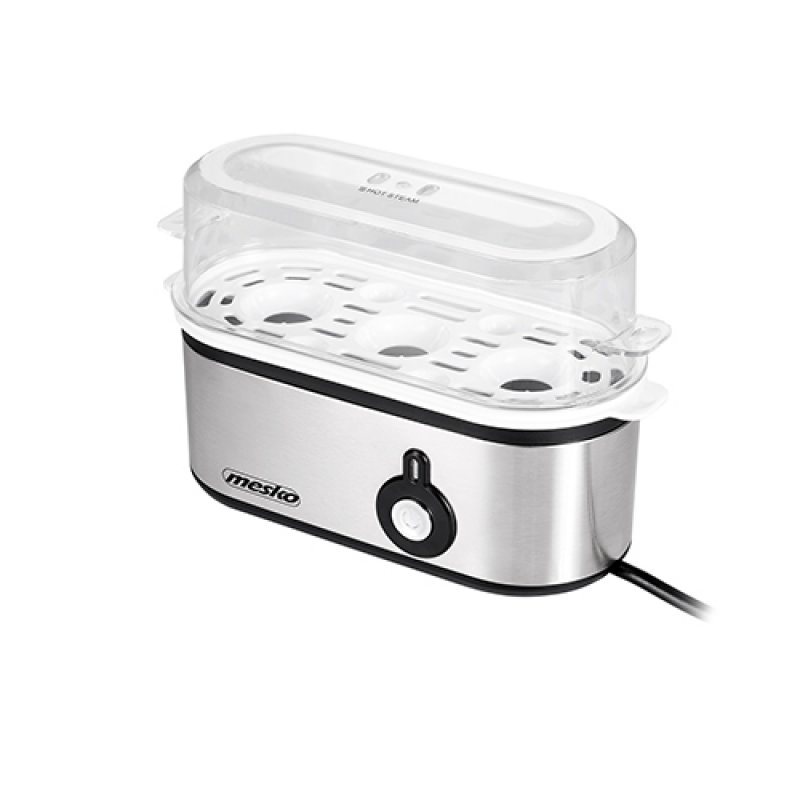 Mesko Home MS 4485 egg cooker 3 egg(s) 210 W Black, Silver, Transparent