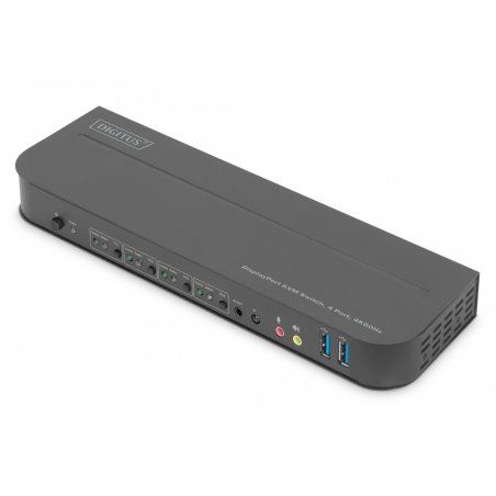 Switch Digitus KVM,4-Port,4K60Hz, DP in1 x DP/HDMI