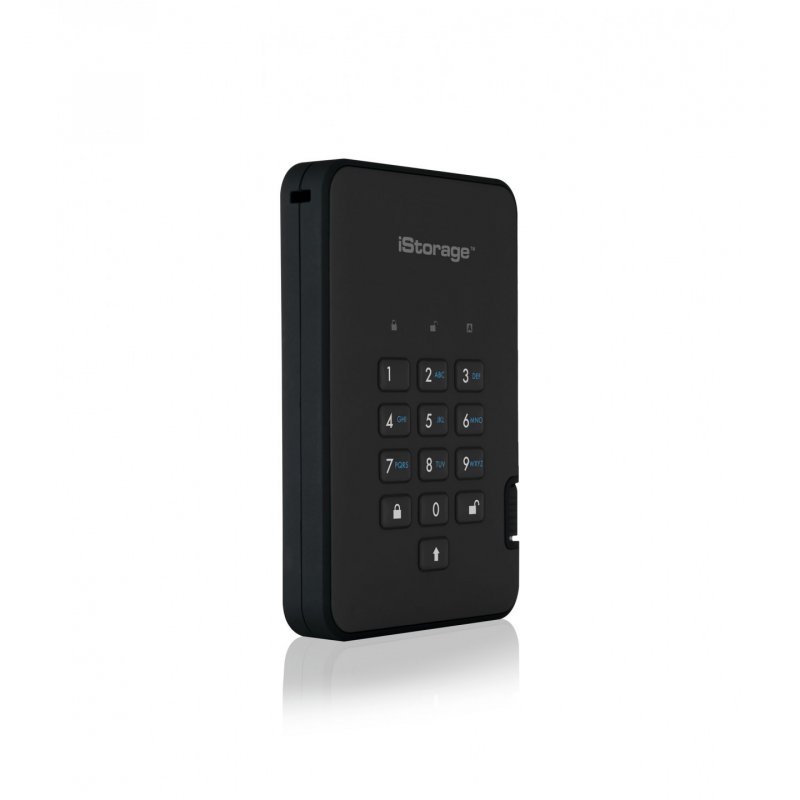 iStorage diskAshur2 256-bit 512GB USB 3.1 secure encrypted solid-state drive - Black IS-DA2-256-SSD-512-B