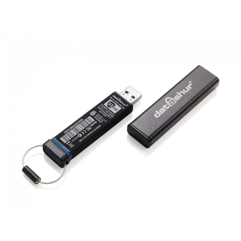 iStorage datAshur 256-bit 8GB USB 2.0 secure encrypted flash drive IS-FL-DA-256-8