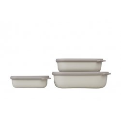 Mepal Cirqula Bowl set 2 L Rectangle Polypropylene (PP), Thermoplastic elastomer (TPE) White 3 pc(s)