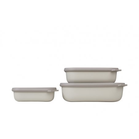 Mepal - Cirqula Low Rect Bowl Set​ - Nordic White (14598)