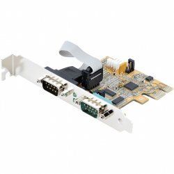 StarTech.com Carte Série PCI Express à 2 ports - Carte d'Extension Série PCIe vers RS232 (DB9) - Adaptateur PCIe avec