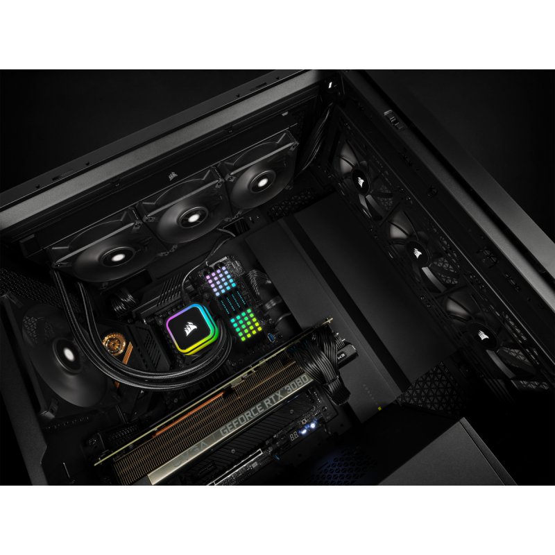 Corsair iCUE H150i RGB ELITE Processeur Refroidisseur de liquide tout-en-un 12 cm Noir 1 pièce(s)