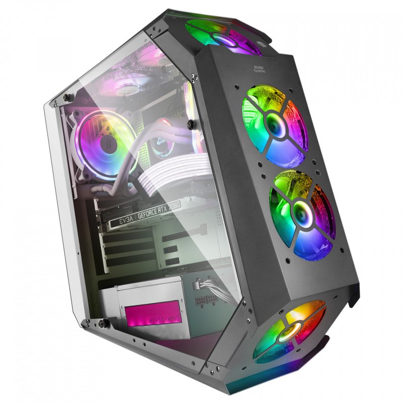 Boitier Moyen Tour ATX Mars Gaming MC51 RGB avec panneaux vitrés (Noir)