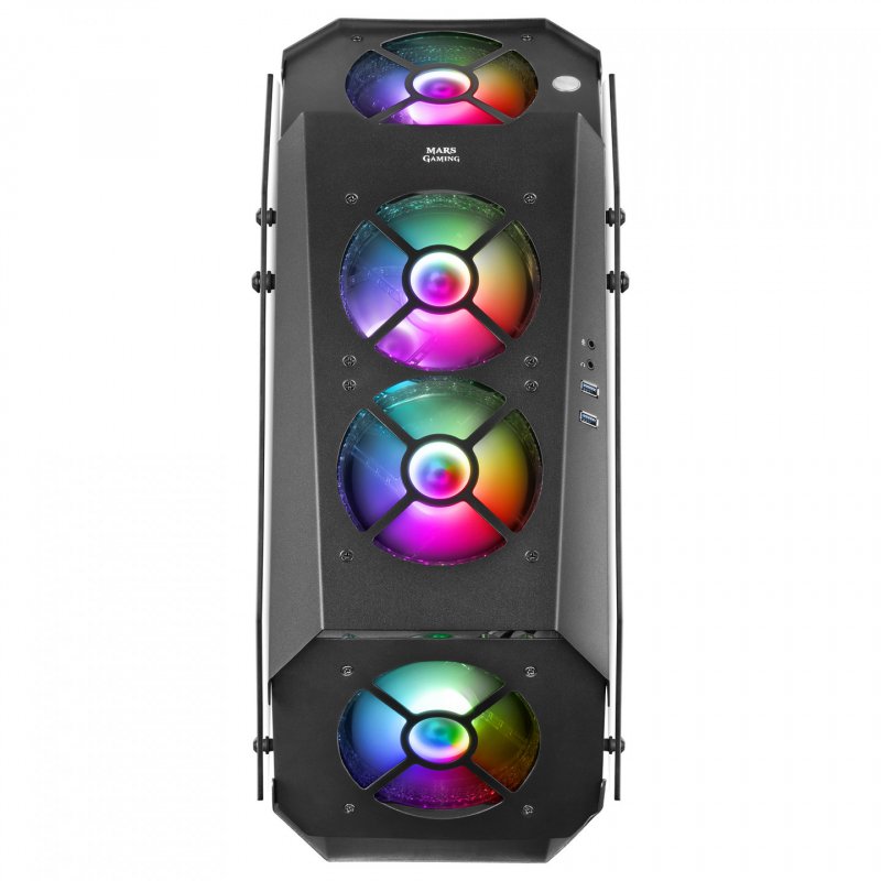 Boitier Moyen Tour ATX Mars Gaming MC51 RGB avec panneaux vitrés (Noir)