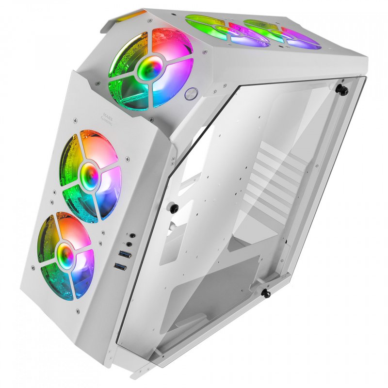 Boitier Moyen Tour ATX Mars Gaming MC51 RGB avec panneaux vitrés (Blanc)