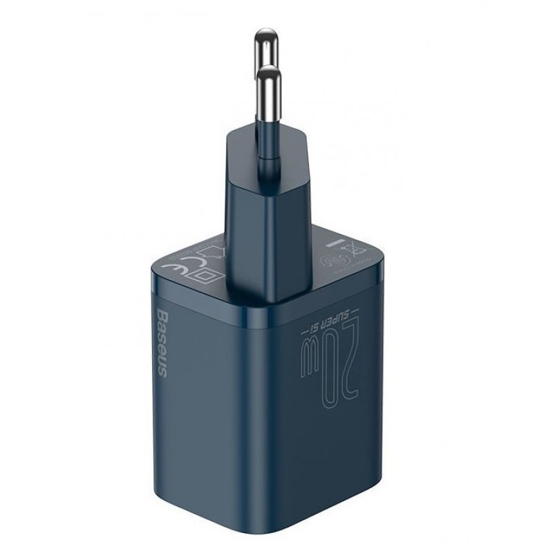 Baseus Travel Charger set Super Si 1C PD Fast charger + cable (Type--C to iP 1m) 20W Blue (CCSUP-B03)
