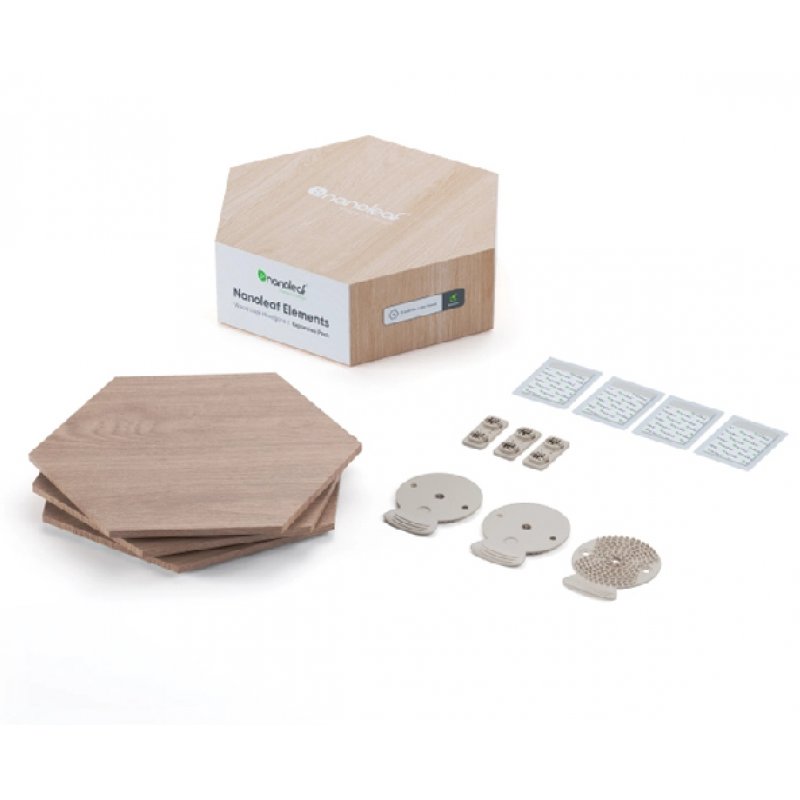 Nanoleaf Elements Wood Look Hex Exp Pk 3 éclairage d'ambiance Bois