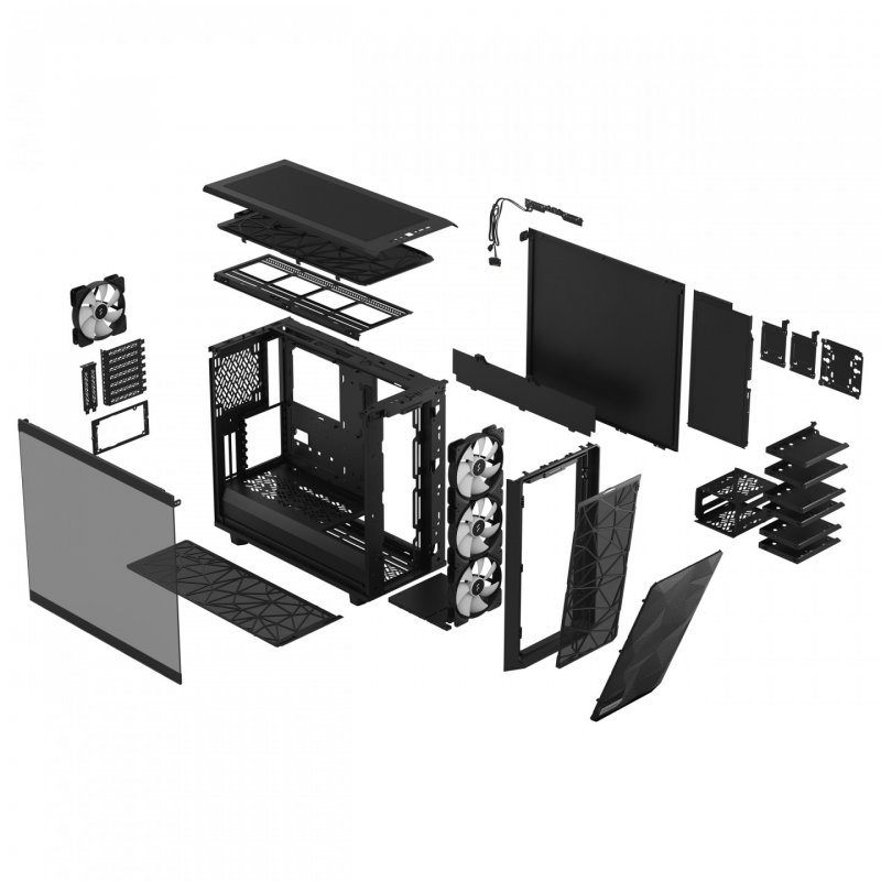 FRACTAL Meshify 2 RGB Black TG Light Tint