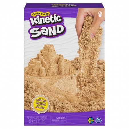 Kinetic Sand , Sachet de 5 kg de brun entièrement naturel pour mélanger, sculpter et créer, pour les enfants à parti