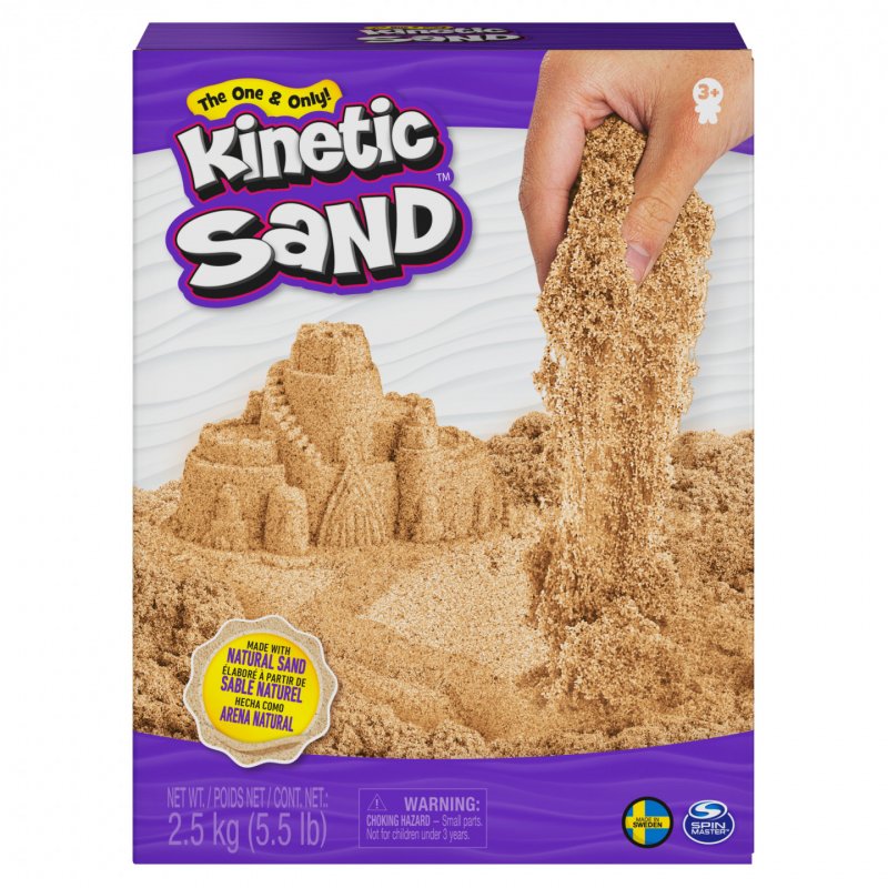 Kinetic Sand , 2.5kg (5.5lb) of All-Natural Brown Sensory Toys Play Sand for Mixing, Molding & Creating