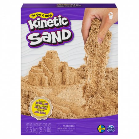 Kinetic Sand , Sachet de 2,5 kg de entièrement naturel brun pour mélanger, sculpter et créer, pour les enfants à par