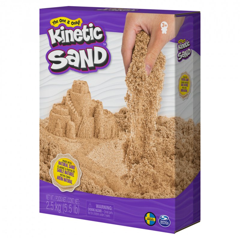 Kinetic Sand , Sachet de 2,5 kg de entièrement naturel brun pour mélanger, sculpter et créer, pour les enfants à par