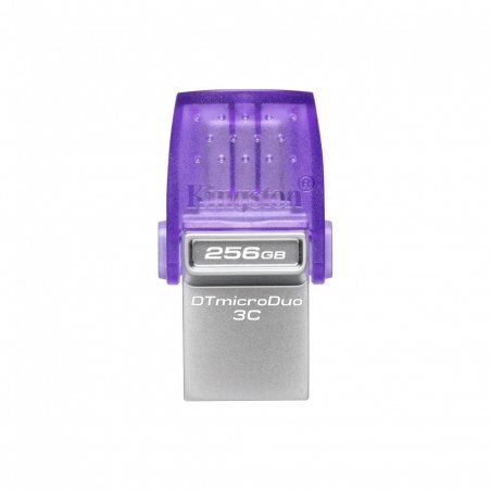Kingston Technology DataTraveler microDuo 3C lecteur USB flash 256 Go USB Type-A / USB Type-C 3.2 Gen 1 (3.1 Gen 1) Acie