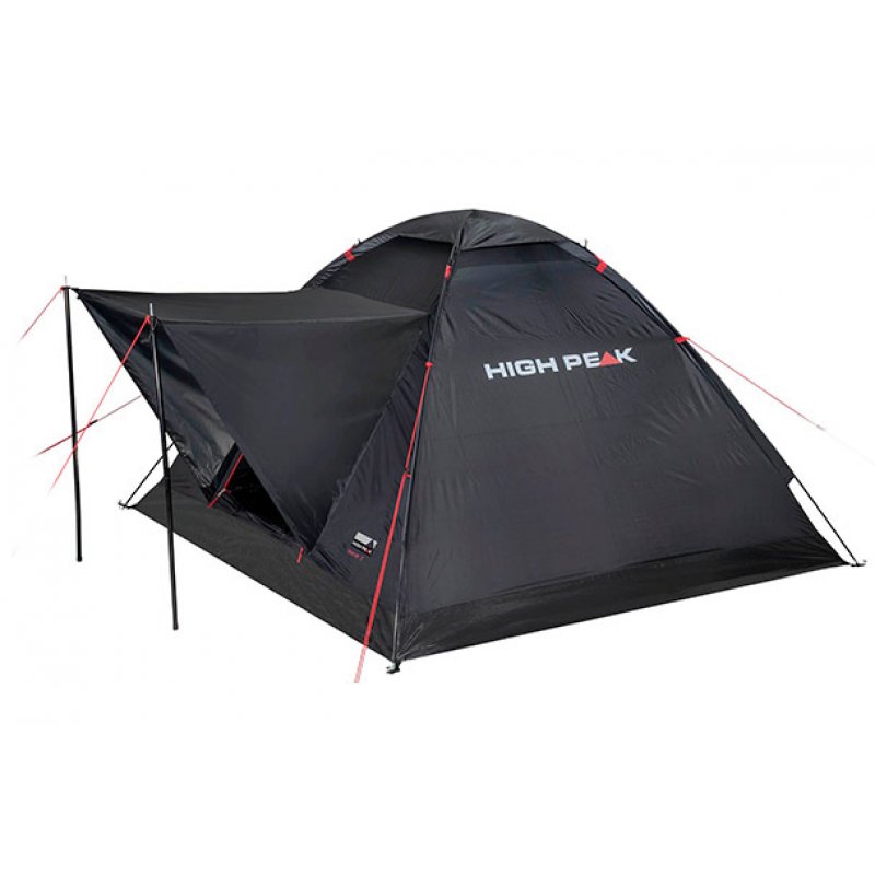 High Peak Beaver 3 Noir, Rouge Tente pyramide