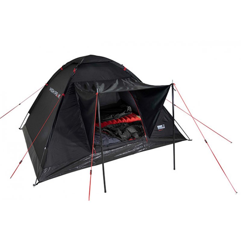 High Peak Beaver 3 Black, Red Pyramid tent