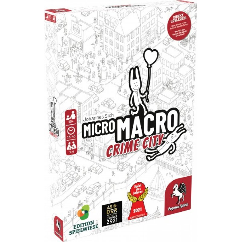 Pegasus Spiele MicroMacro: Crime City Jeu de société Déduction