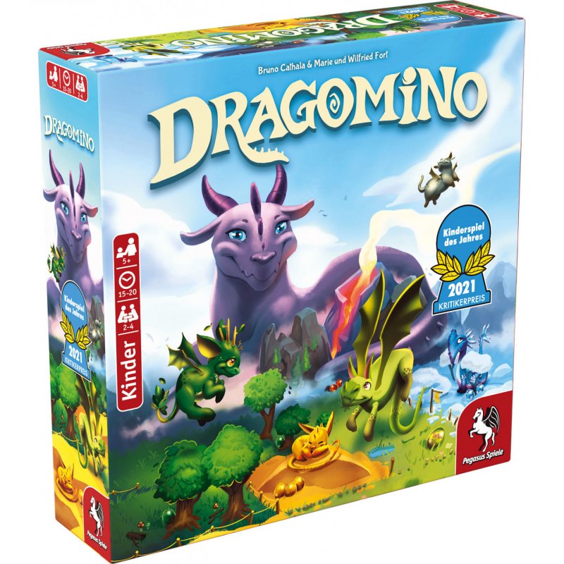 Pegasus Spiele Dragomino Kinderspiel 20 min Jeu de société Jeu de rôles