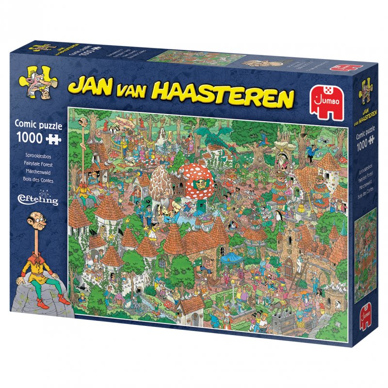 Jan van Haasteren Efteling, Sprookjesbos 1000 stukjes Jeu de puzzle 1000 pièce(s) Bandes dessinées