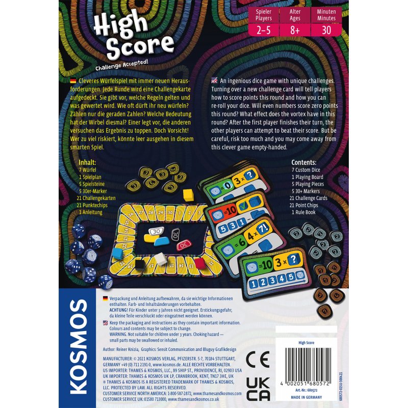 Kosmos High Score Card Game Game of chance