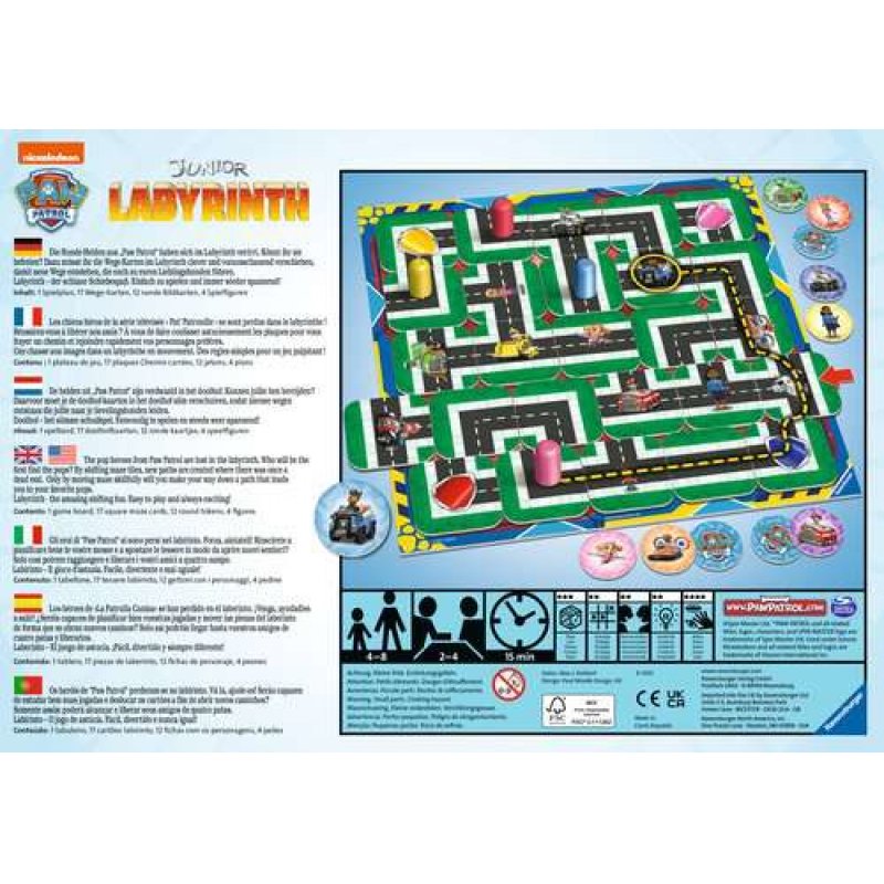 Ravensburger Paw Patrol Junior Labyrinth Board game Travel/adventure