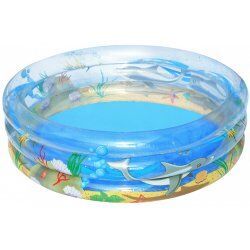 Bestway Piscine gonflable TRANSPARENTE VIE SOUMARINE Φ1.5m x H53cm